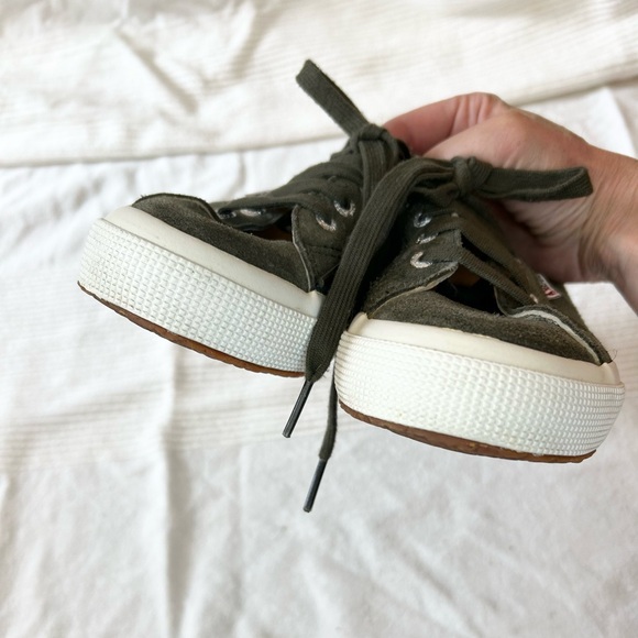 Superga Green Suede Low Top Sneaker Shoe - Picture 9 of 14